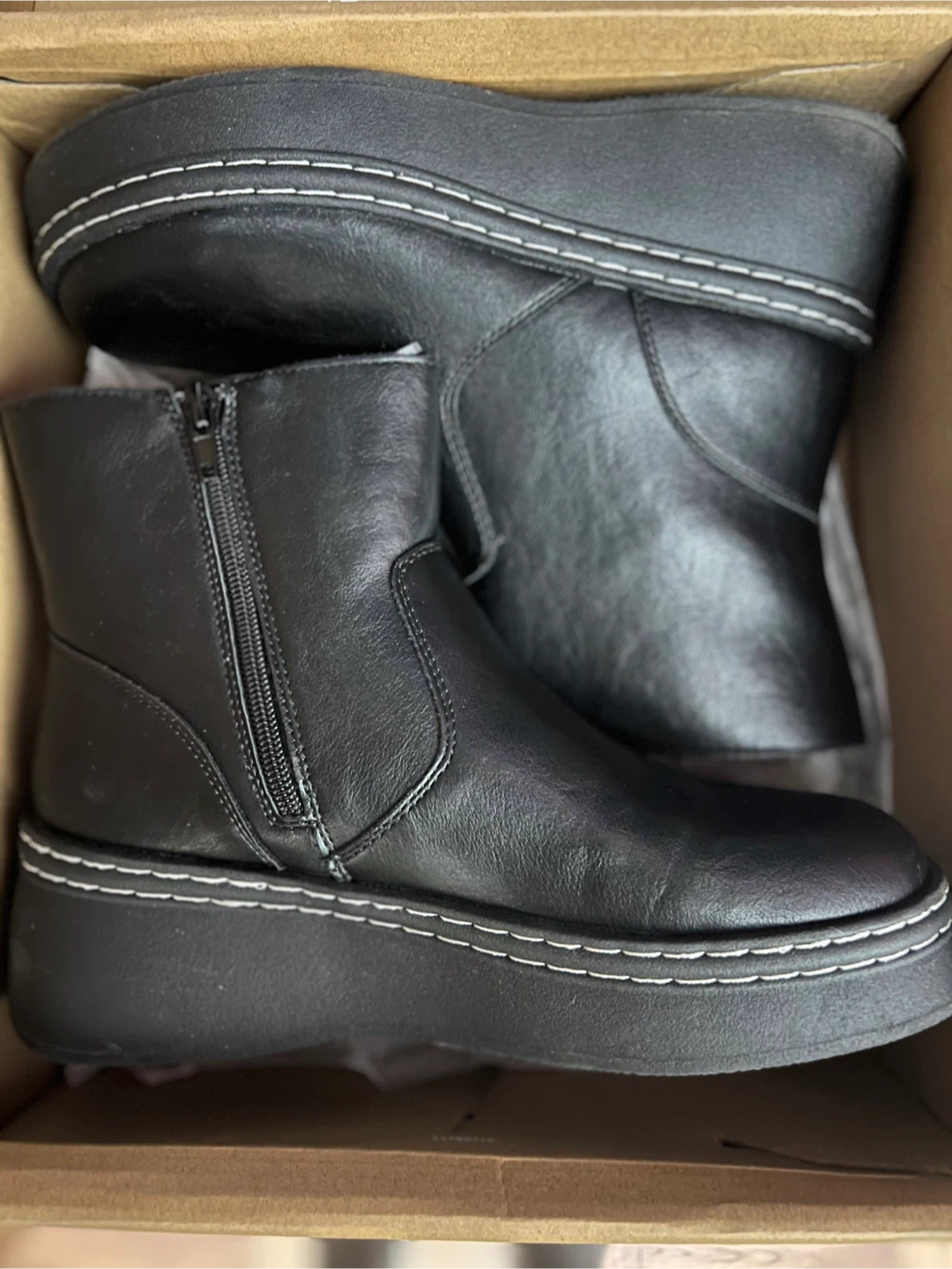 Project Cloud Mia Black Ankle Boots Size 6.5M