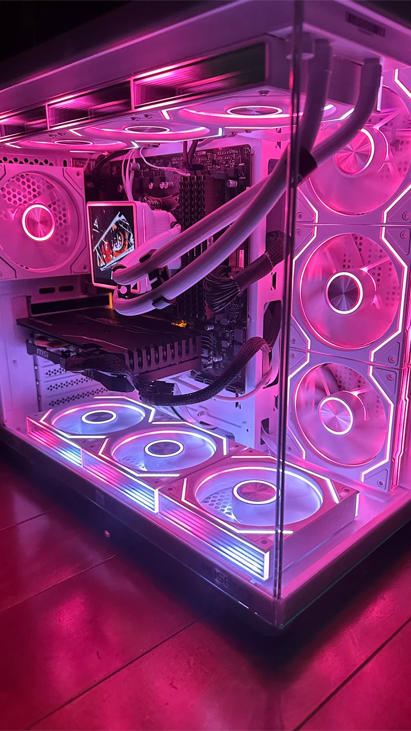 White RGB Gaming PC — NIVIDA RTX GPU, Ryzen 5, 32GB RAM - photo 2