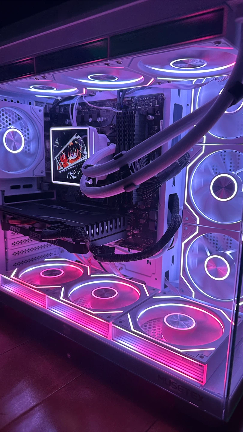 White RGB Gaming PC — NIVIDA RTX GPU, Ryzen 5, 32GB RAM - photo 3