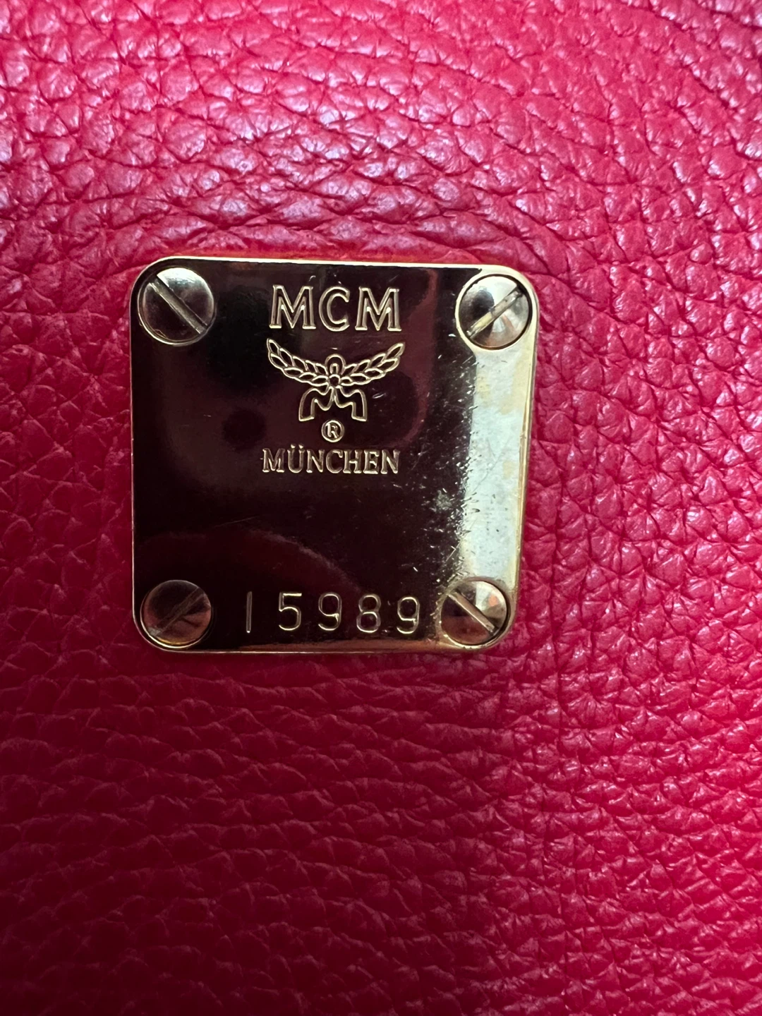 MCM Red Leather Bucket Bag - photo 3