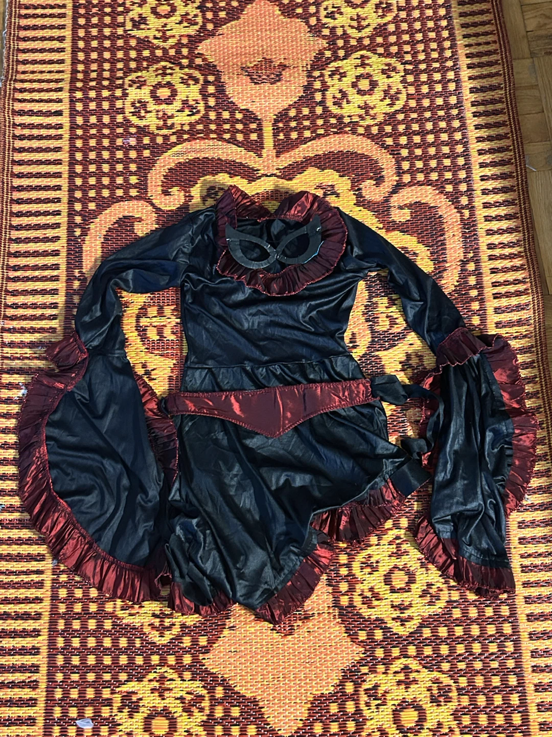 Black and Red Masquerade Costume
