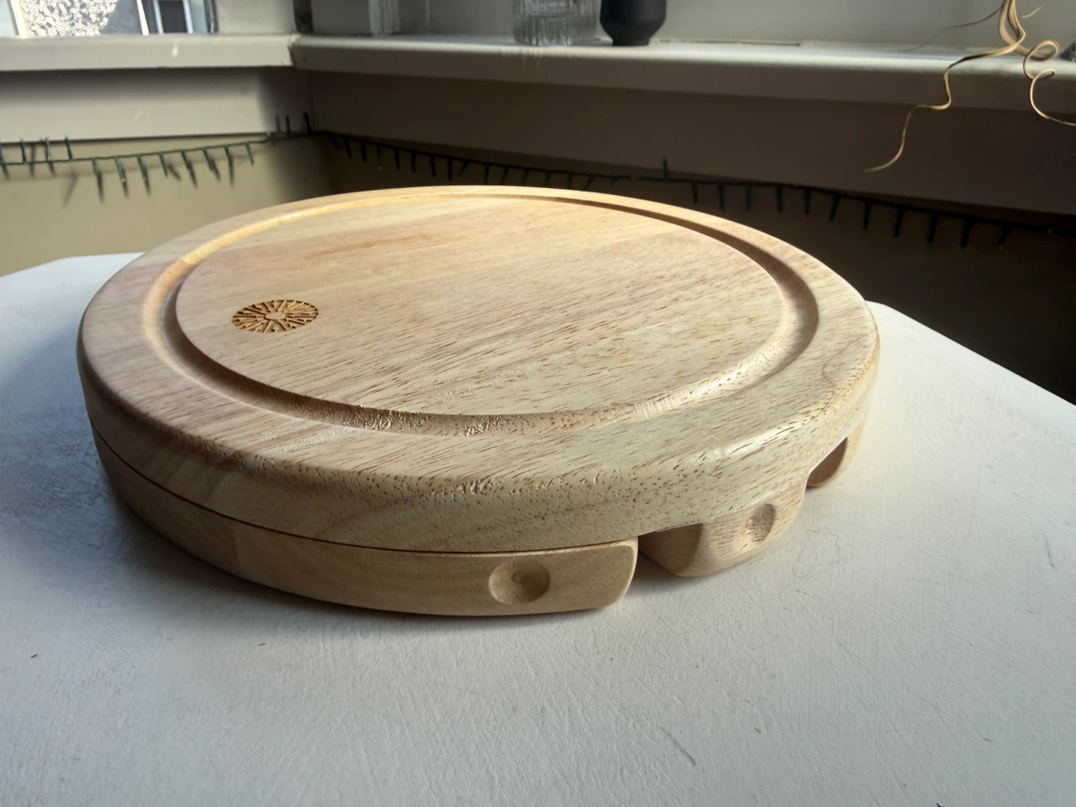 Round cheese board w/ knives set - photo 5