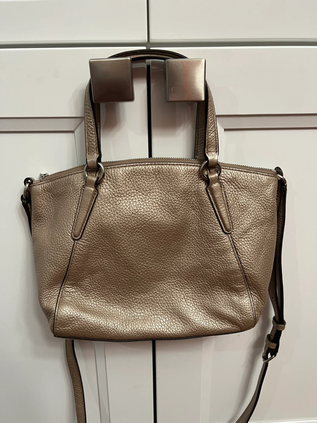 Coach Metallic Gold Leather Crossbody Bag - photo 2
