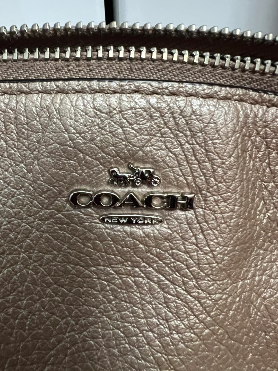 Coach Metallic Gold Leather Crossbody Bag - photo 3