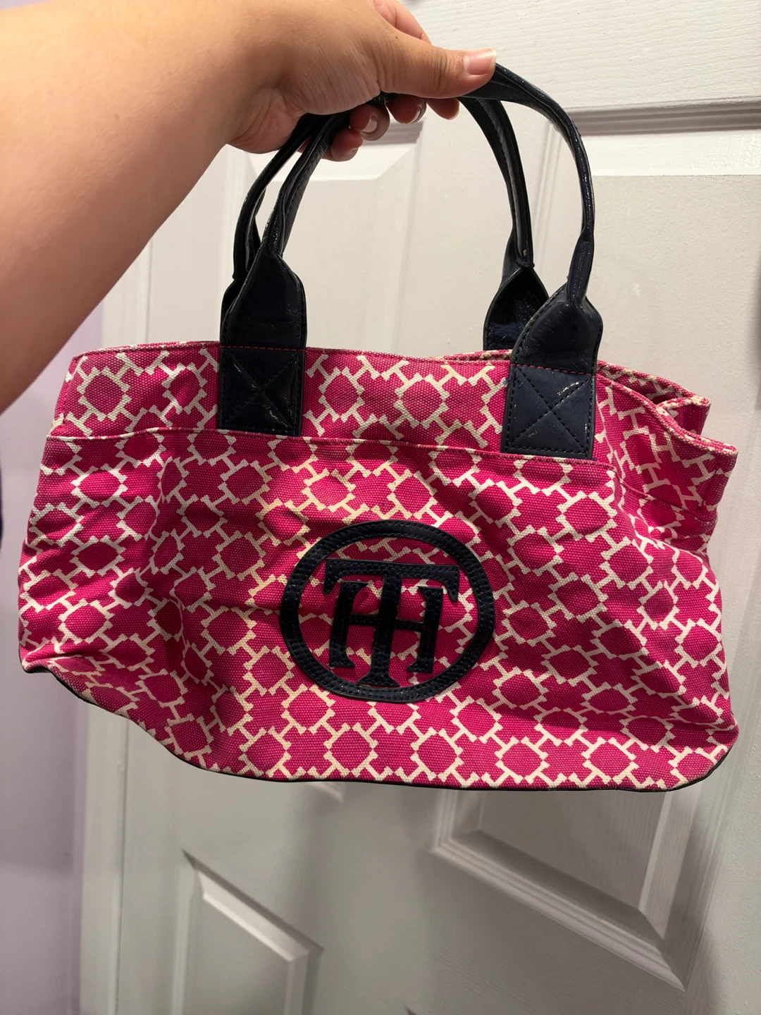 Tommy Hilfiger Pink Monogram Handbag