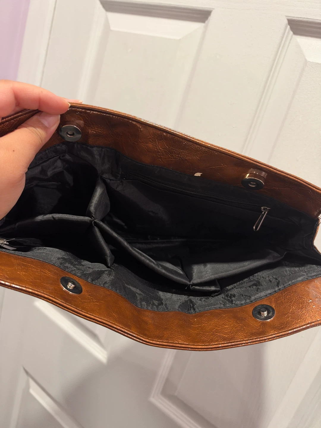 Brown Faux Leather Clutch Purse - photo 2