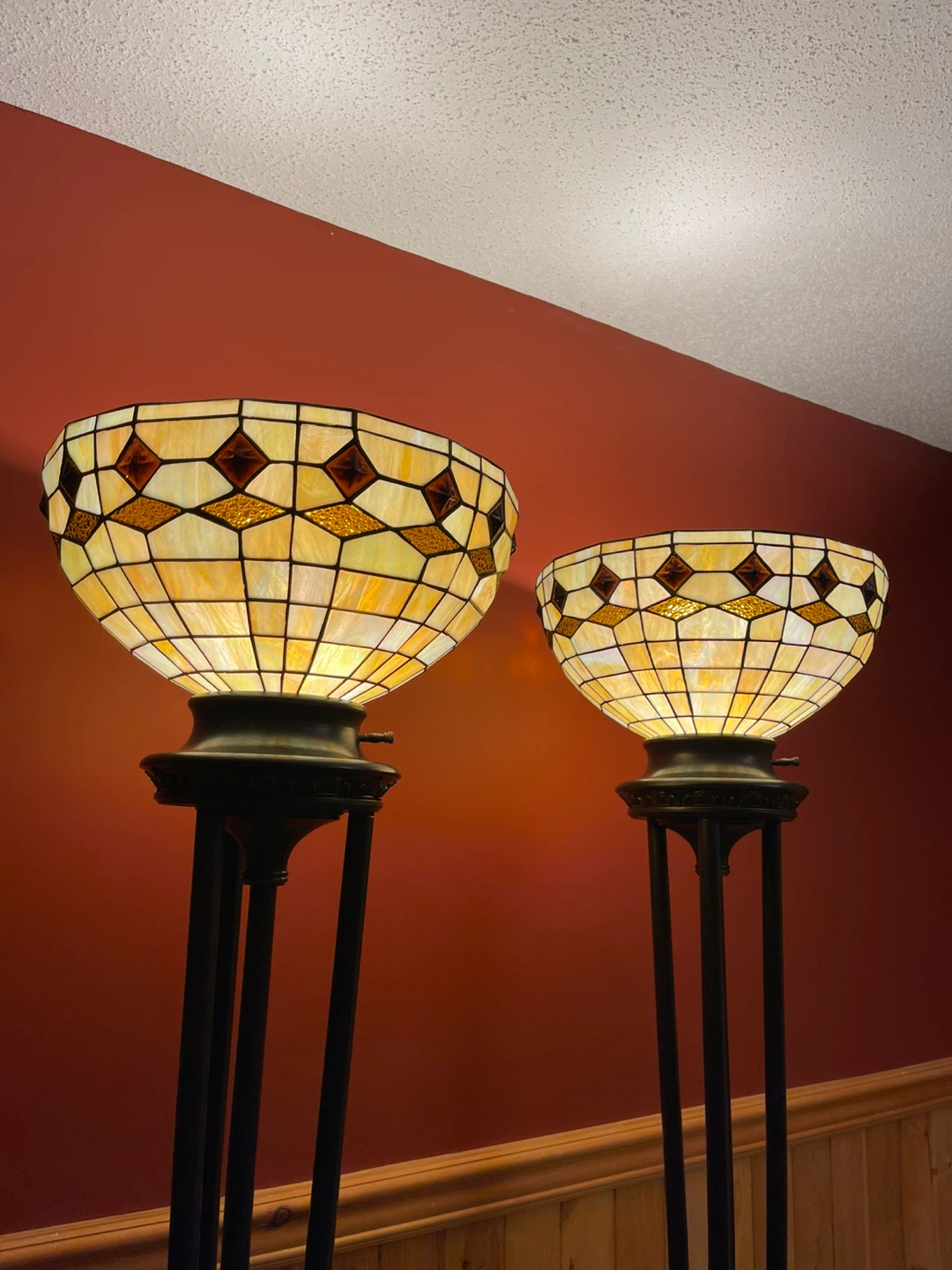 A stunning Tiffany Style torchiere ffloor lamp ($275 per lamp) - photo 3