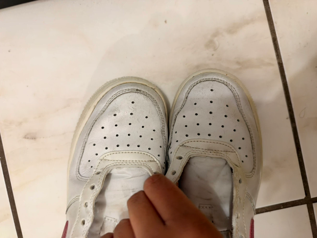 Nike Air Force 1 Sneakers White and Pink - photo 2