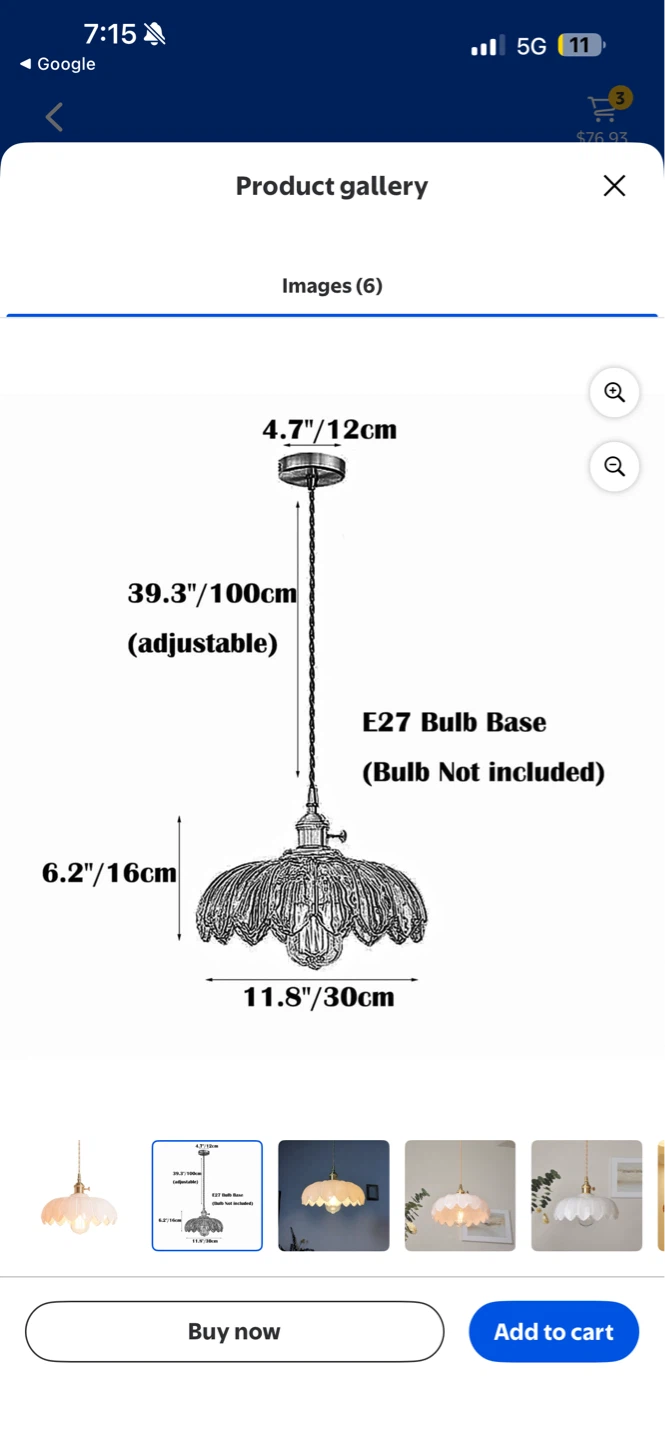 Glass Petal Pendant Light - photo 5