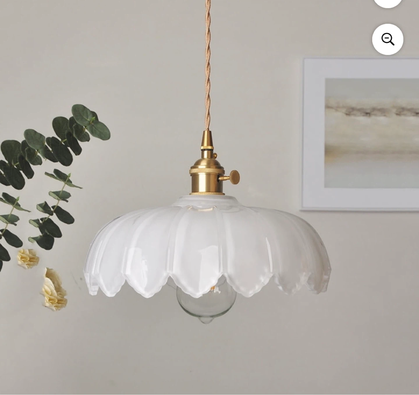 Glass Petal Pendant Light