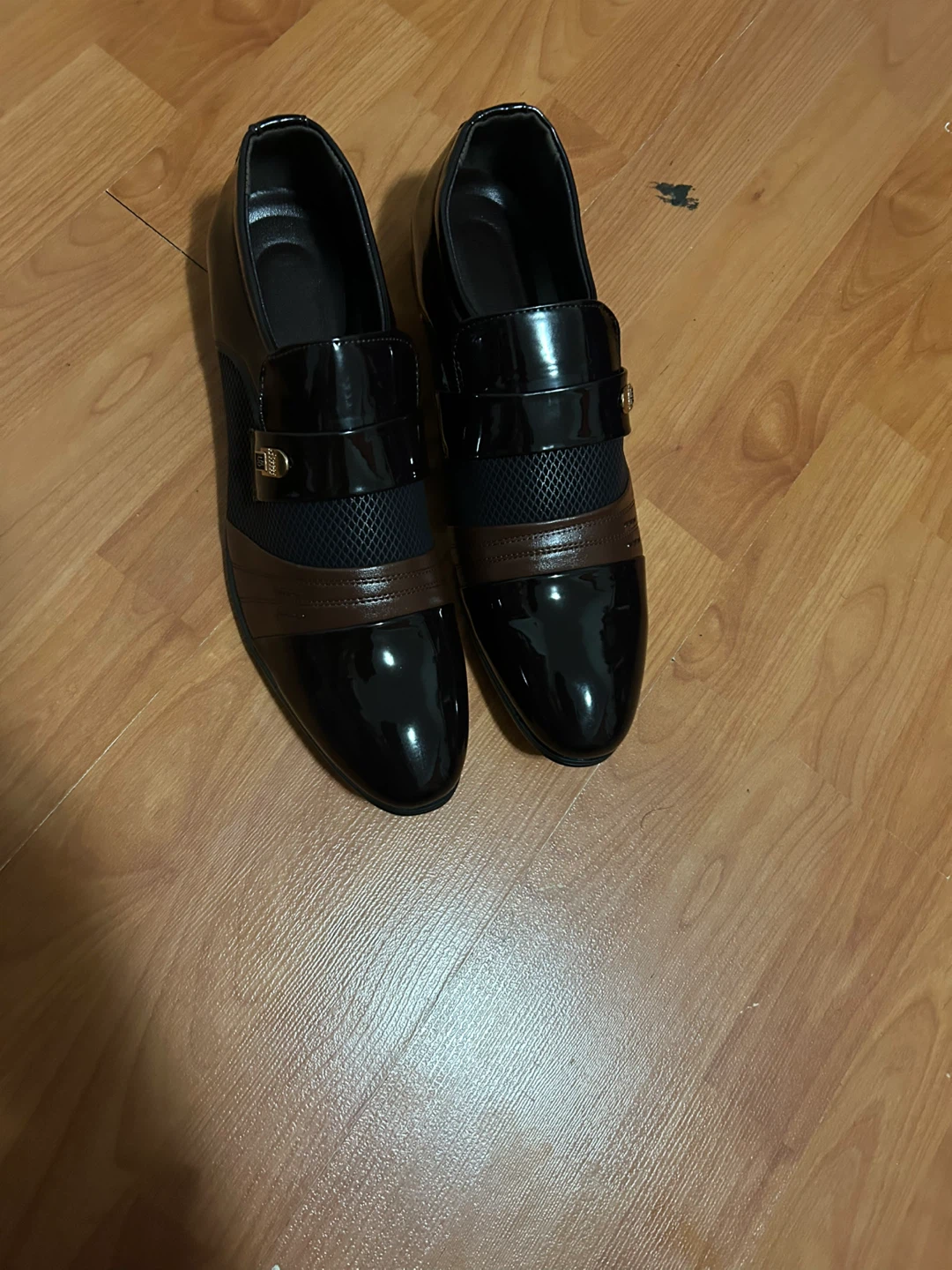Mens Black and Brown Dress Loafers size 13