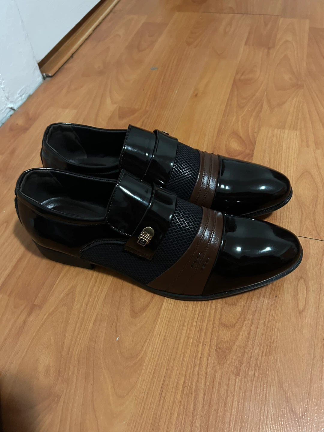 Mens Black and Brown Dress Loafers size 13 - photo 2
