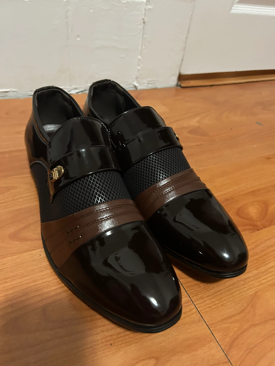 Mens Black and Brown Dress Loafers size 13 - photo 3