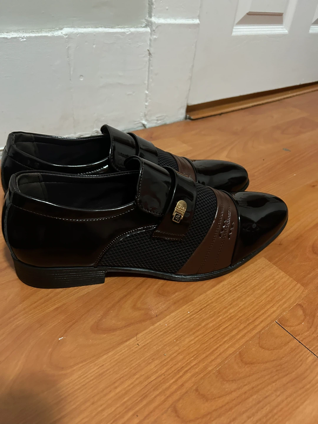 Mens Black and Brown Dress Loafers size 13 - photo 4