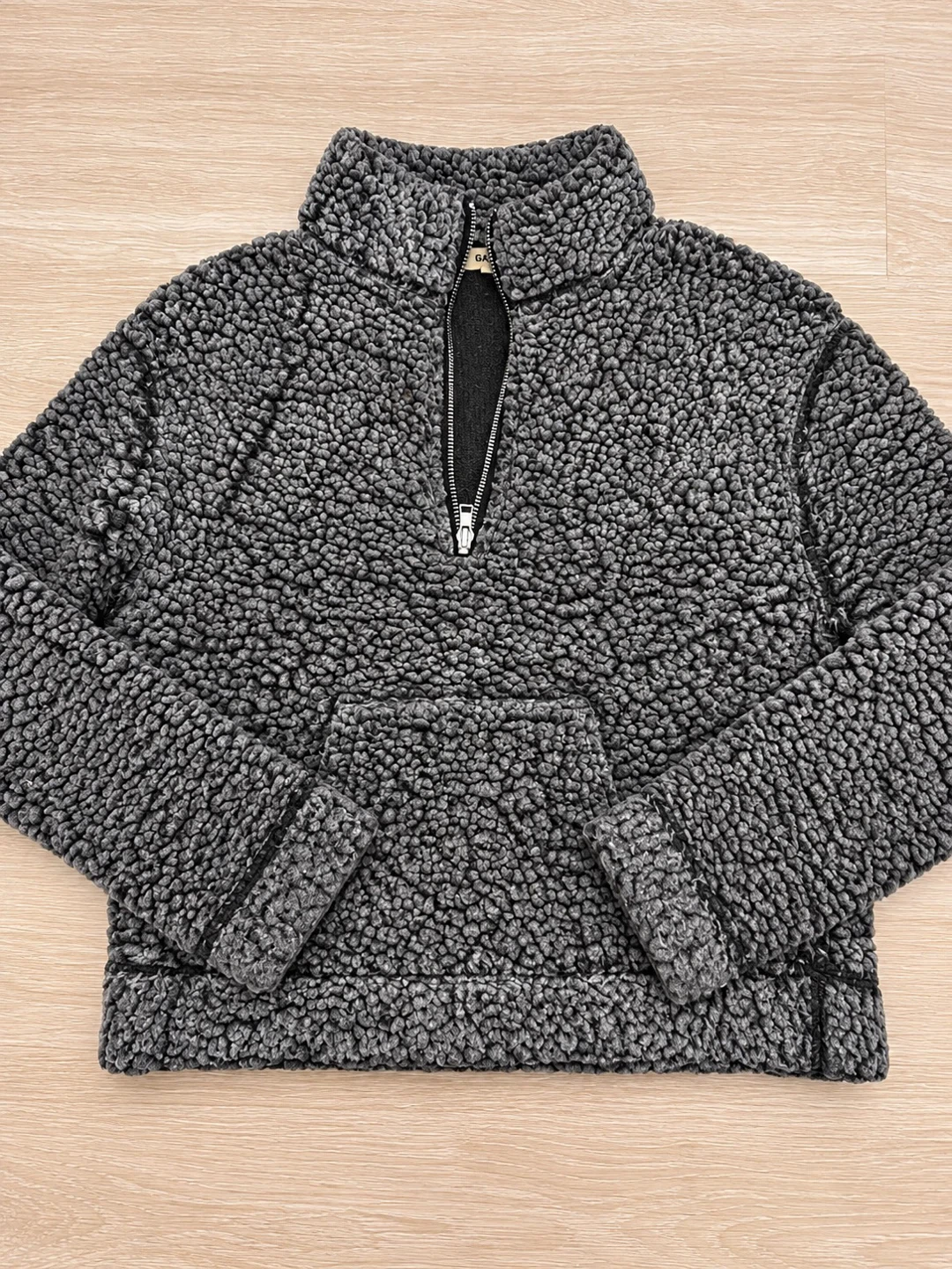 Garage Grey Sherpa Half-Zip Pullover