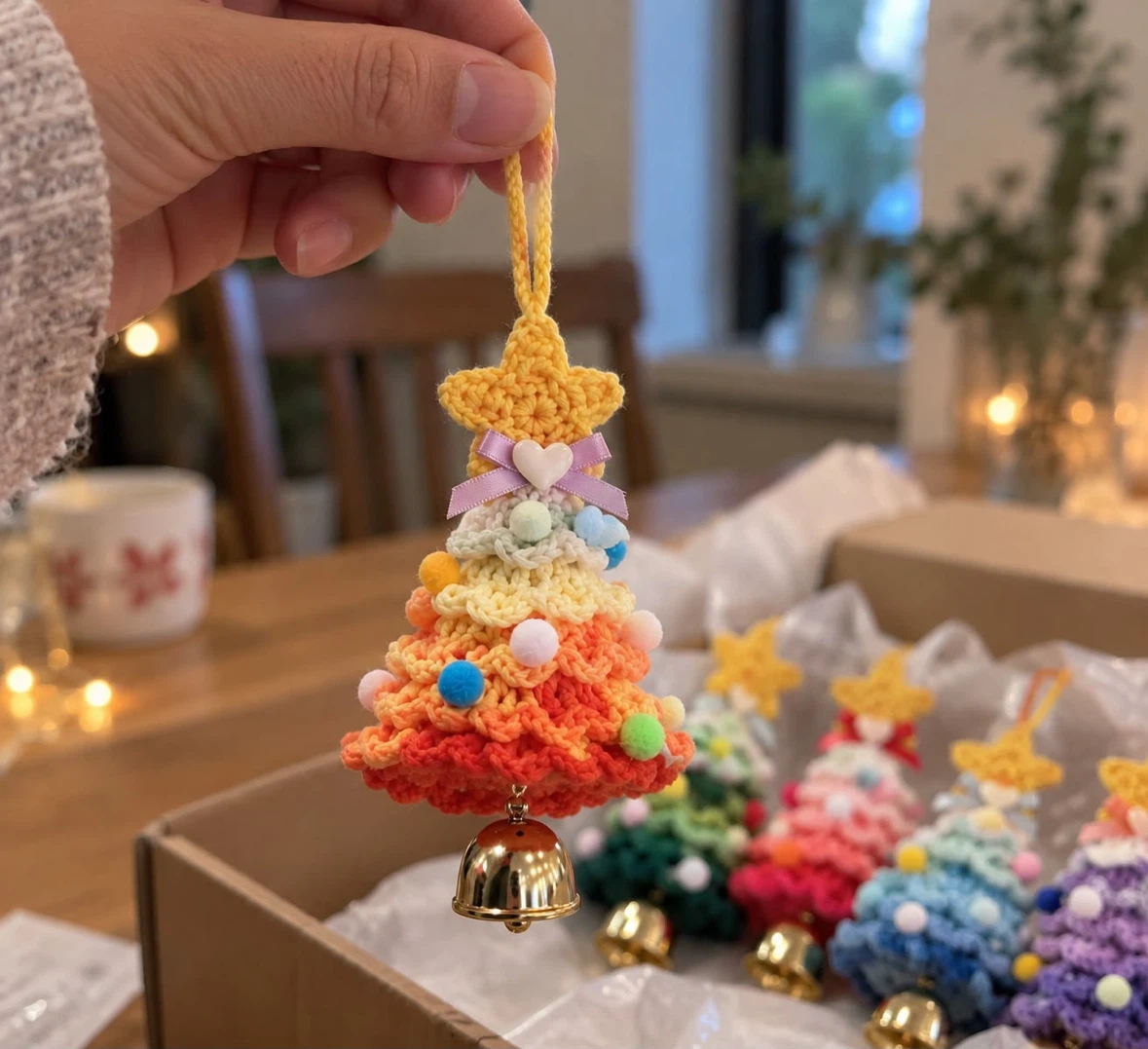 Handmade Crocheted Christmas Tree Ornament
