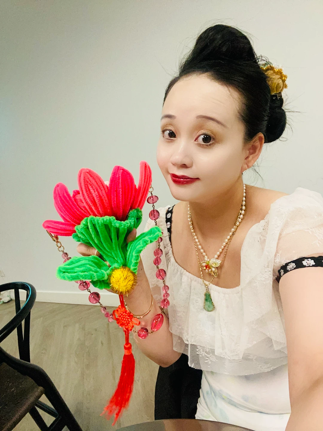 Handmade Pipe Cleaner Lotus Flower Decoration