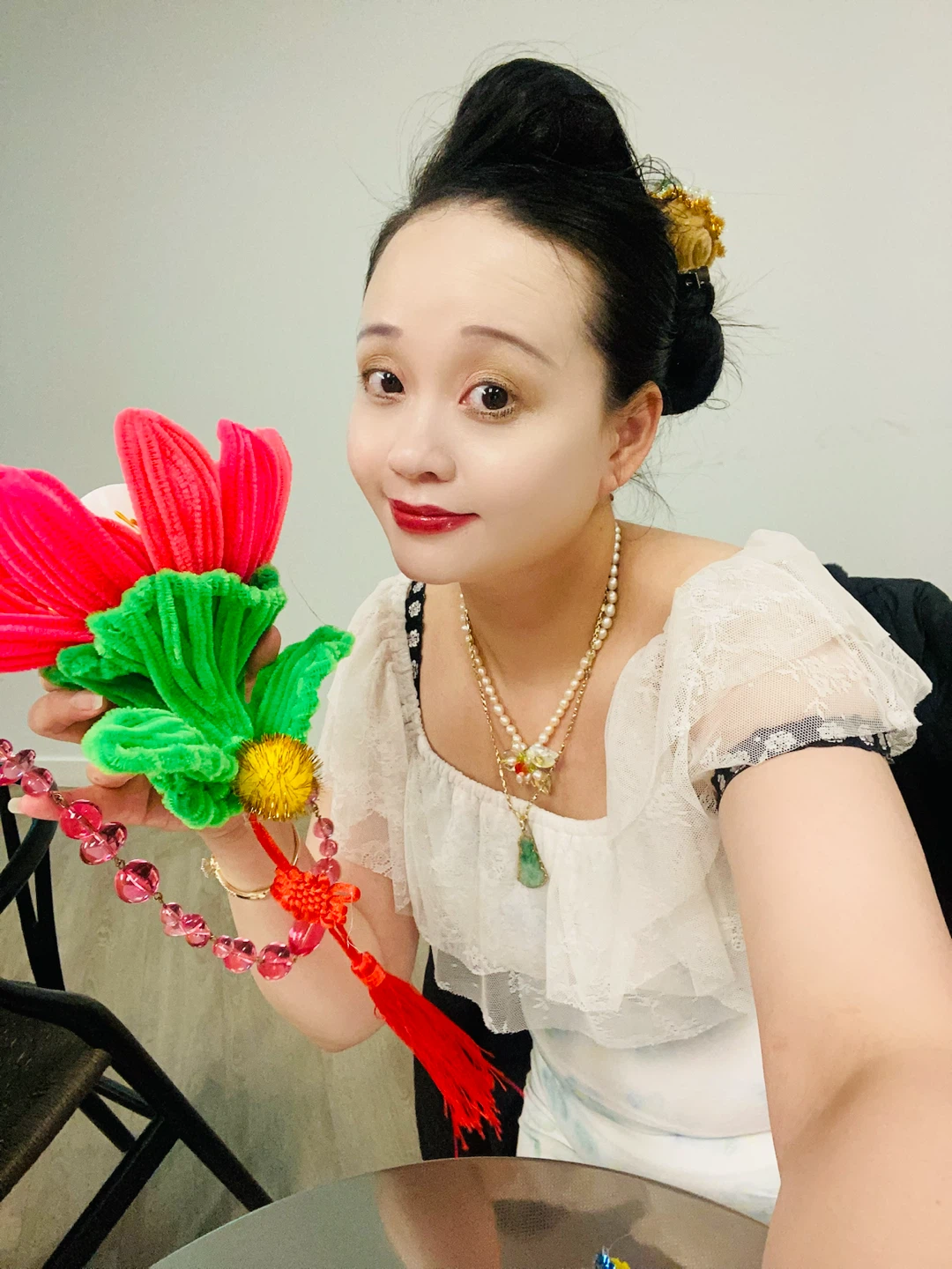 Handmade Pipe Cleaner Lotus Flower Decoration - photo 3