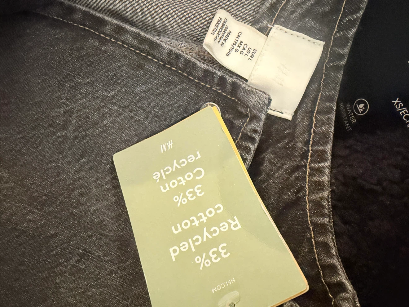 : H&M Denim Jacket L - Black - Cropped - NWT - photo 3