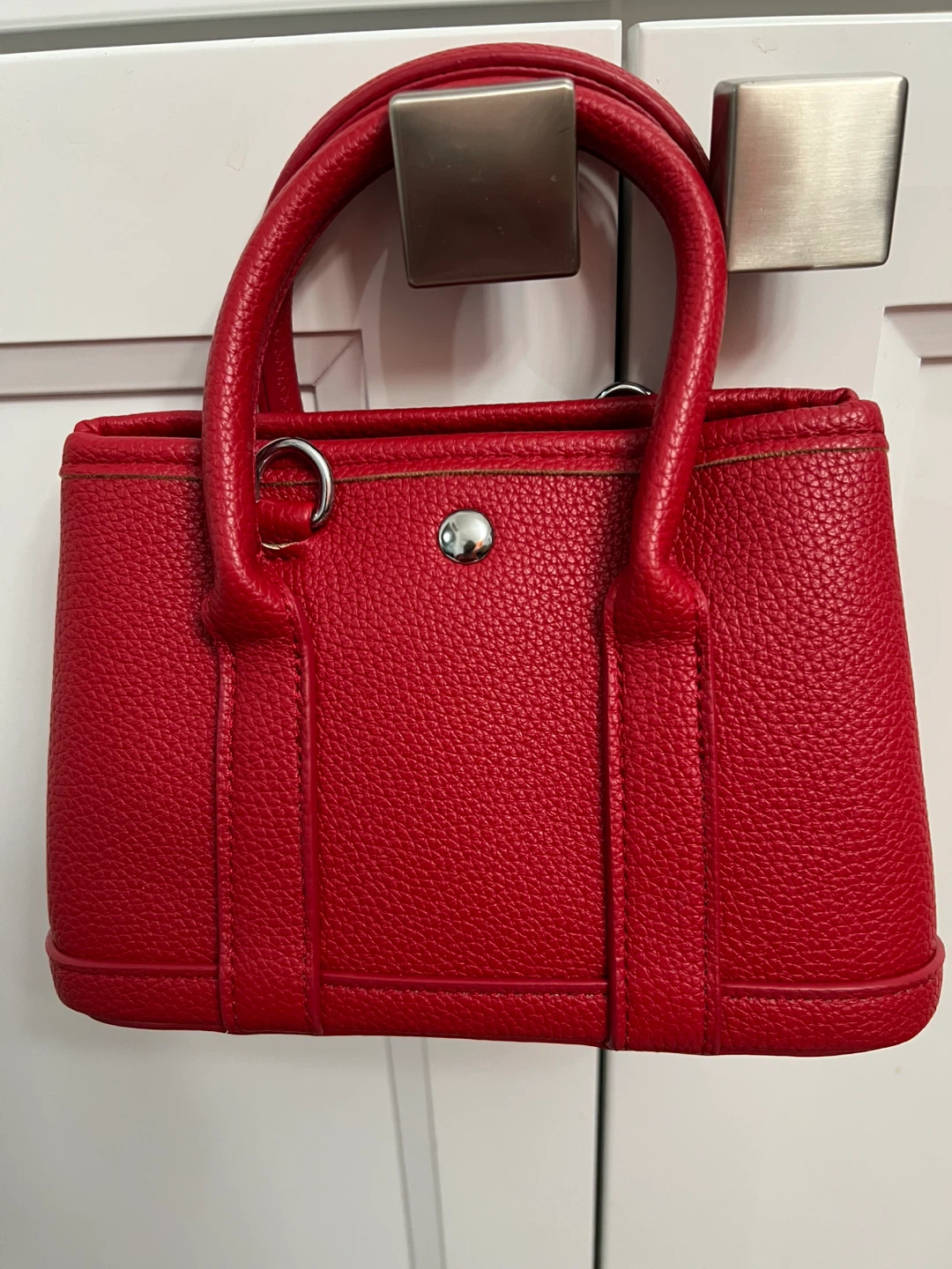 Red Leather Mini Handbag