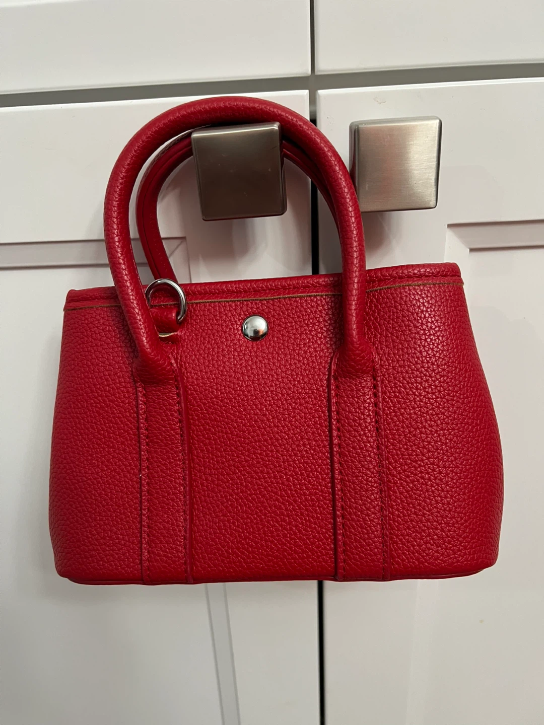 Red Leather Mini Handbag - photo 2