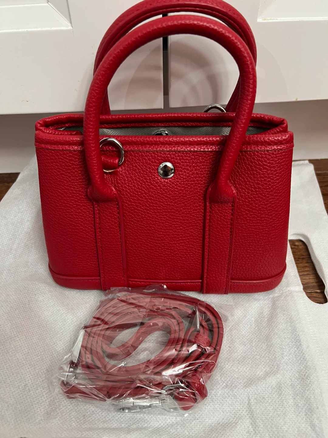 Red Leather Mini Handbag - photo 3