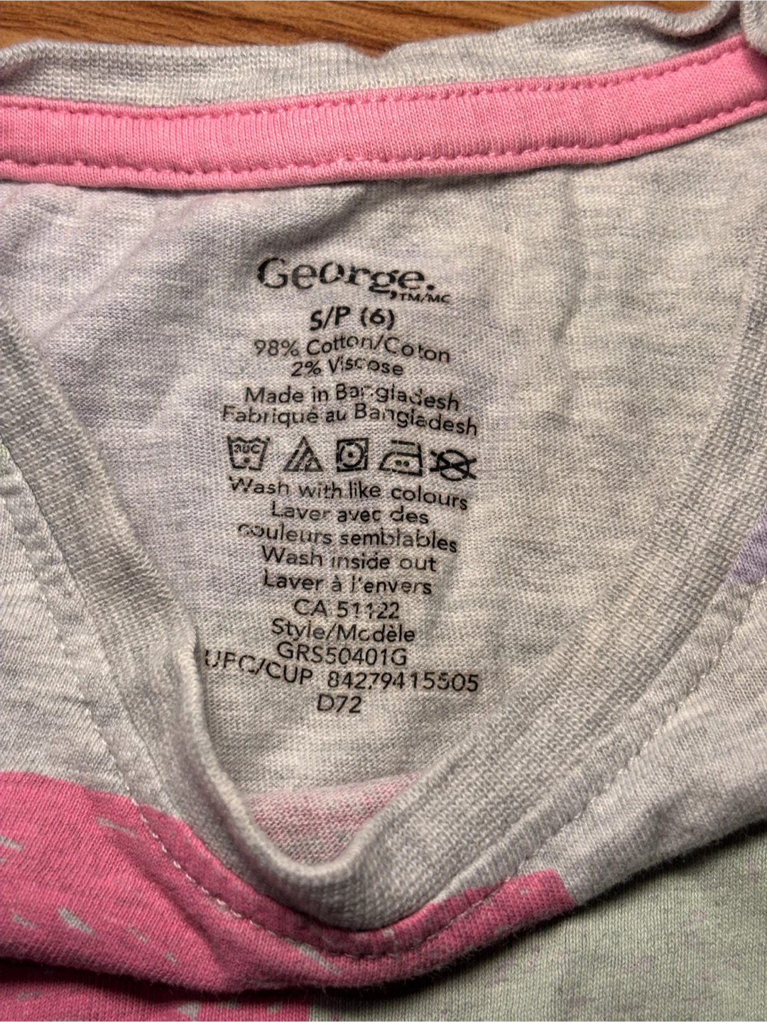George Girls Heart Pattern T-Shirt szS - photo 2