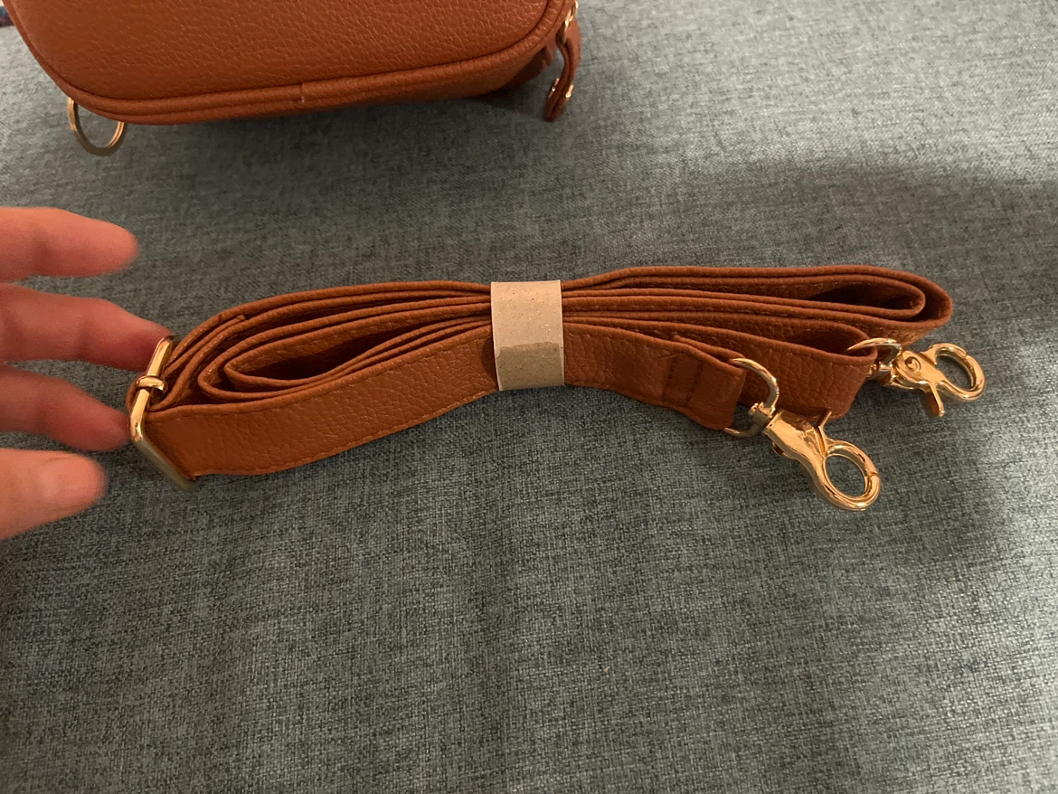 Tan Faux Leather Crossbody Bag - photo 3