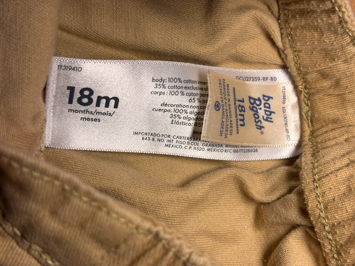 Baby OshKosh B'gosh Khaki Pants sz18 - photo 3
