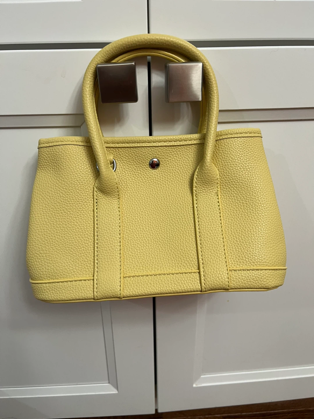 Yellow Pebble Leather Handbag - photo 2