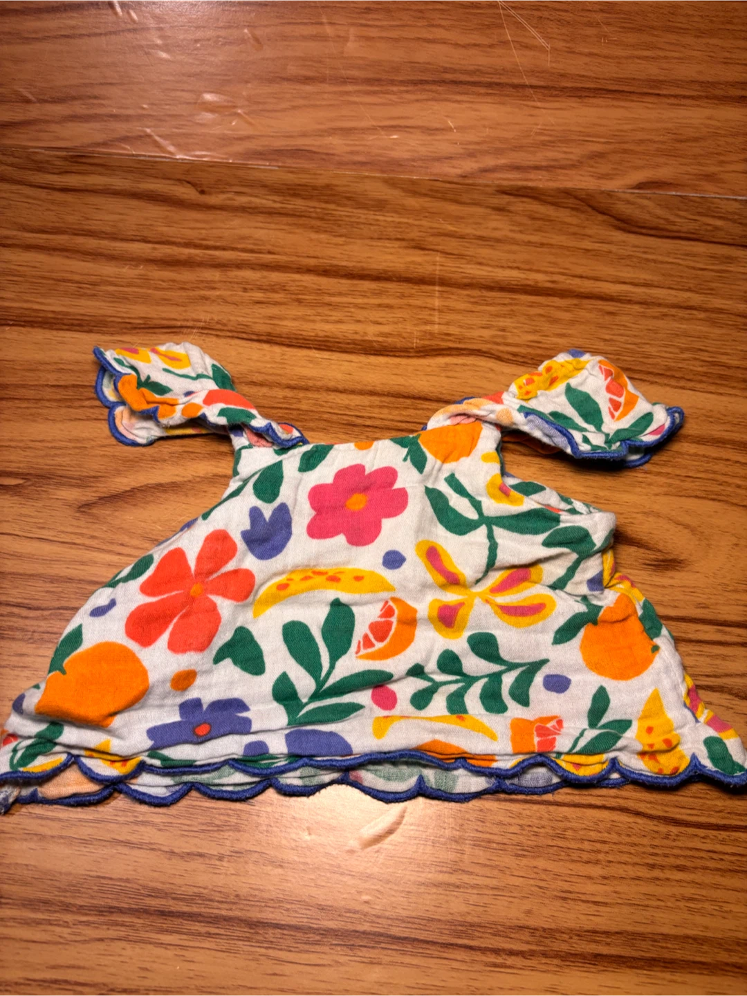 Old Navy Floral Fruit Print Top 12-18M