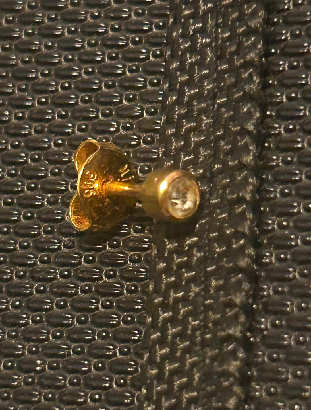 14k Gold and Clear Stone Stud Earrings - photo 2
