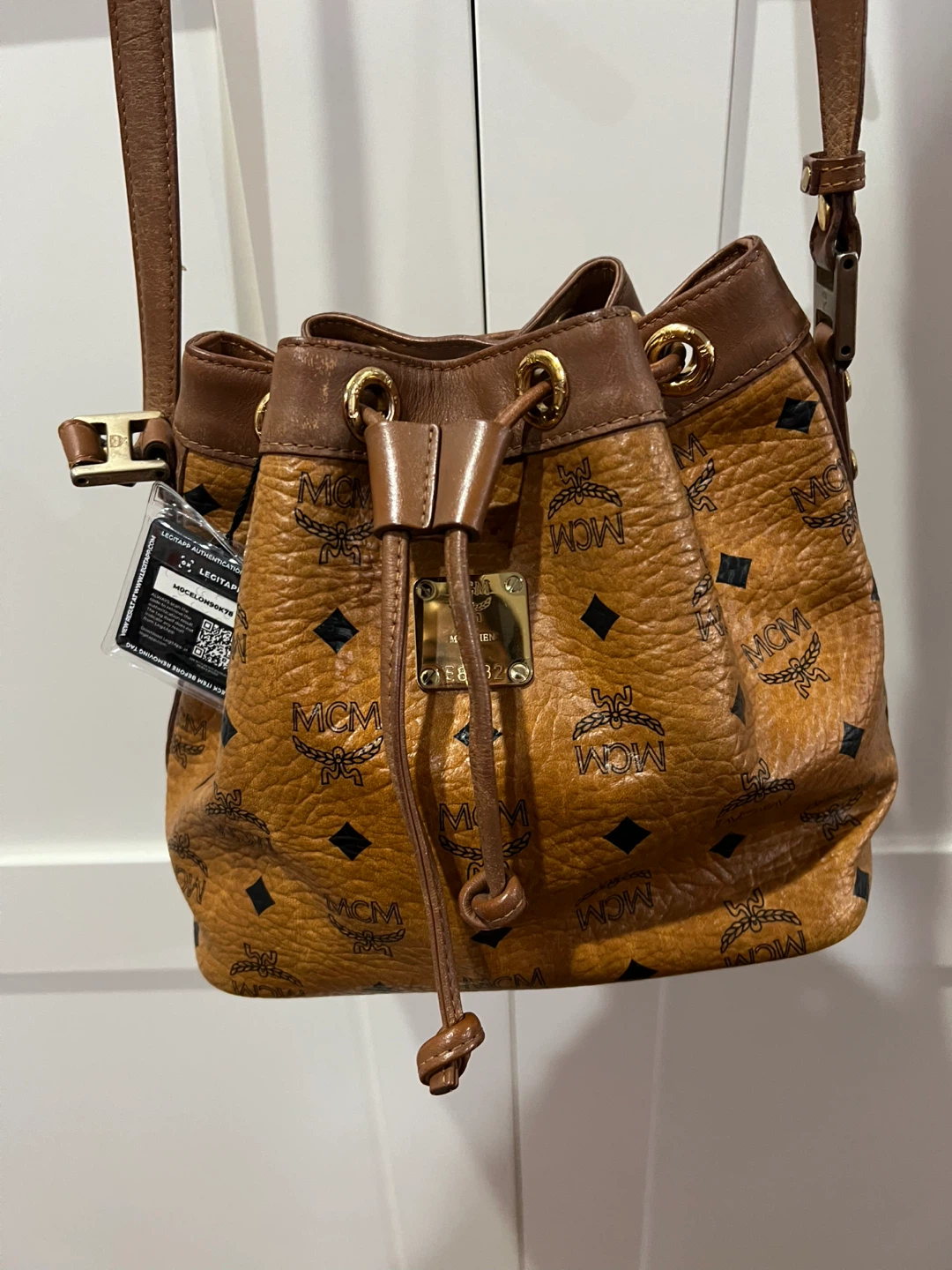 MCM Visetos Drawstring Bucket Bag - photo 2
