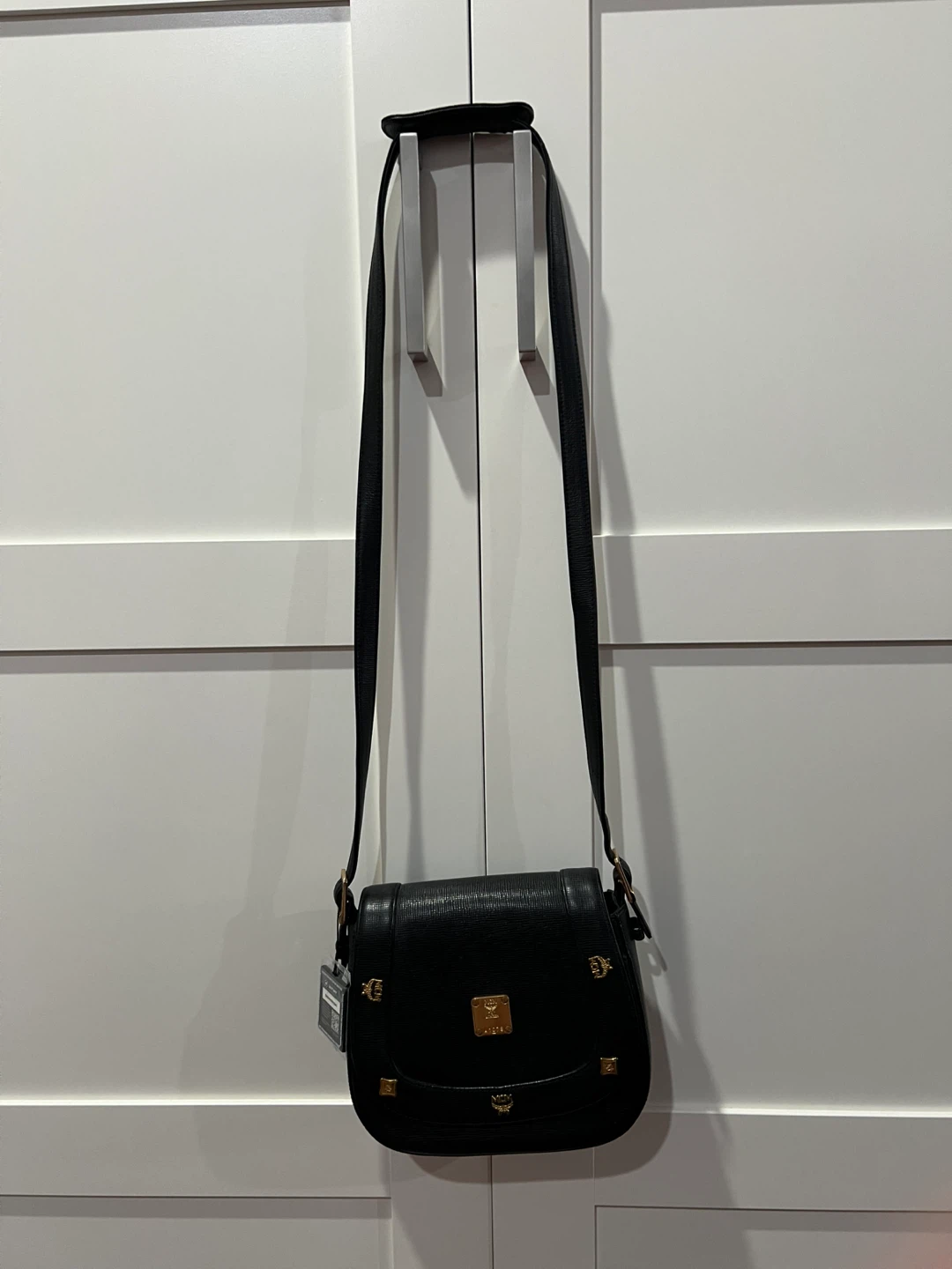 MCM Black Leather Crossbody Bag