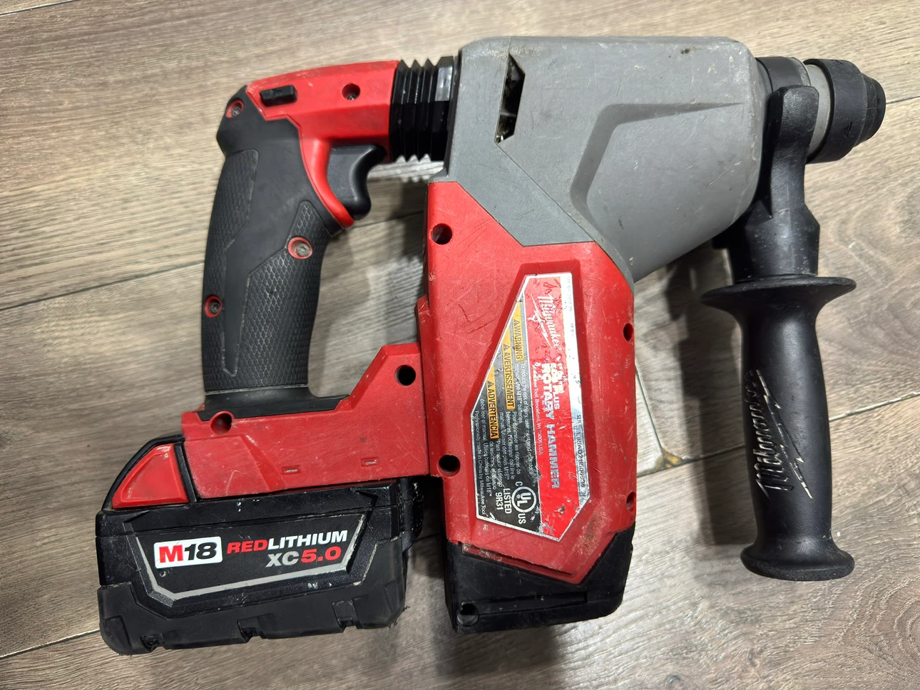 Milwaukee M18 Rotary Hammer with 5.0 Battery