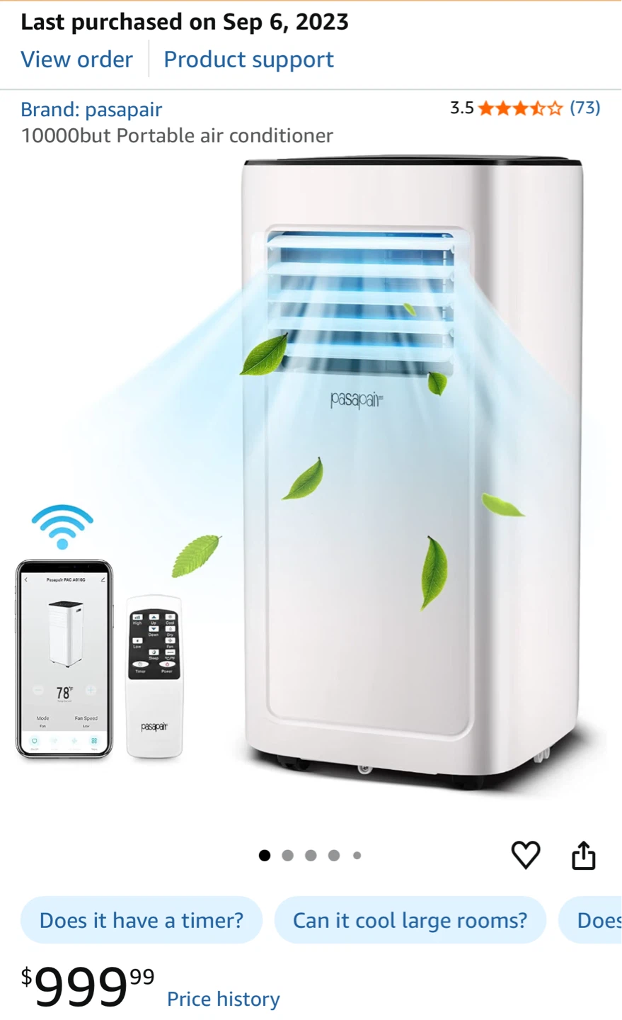 Pasapair 10000 BTU Portable Air Conditioner - photo 3