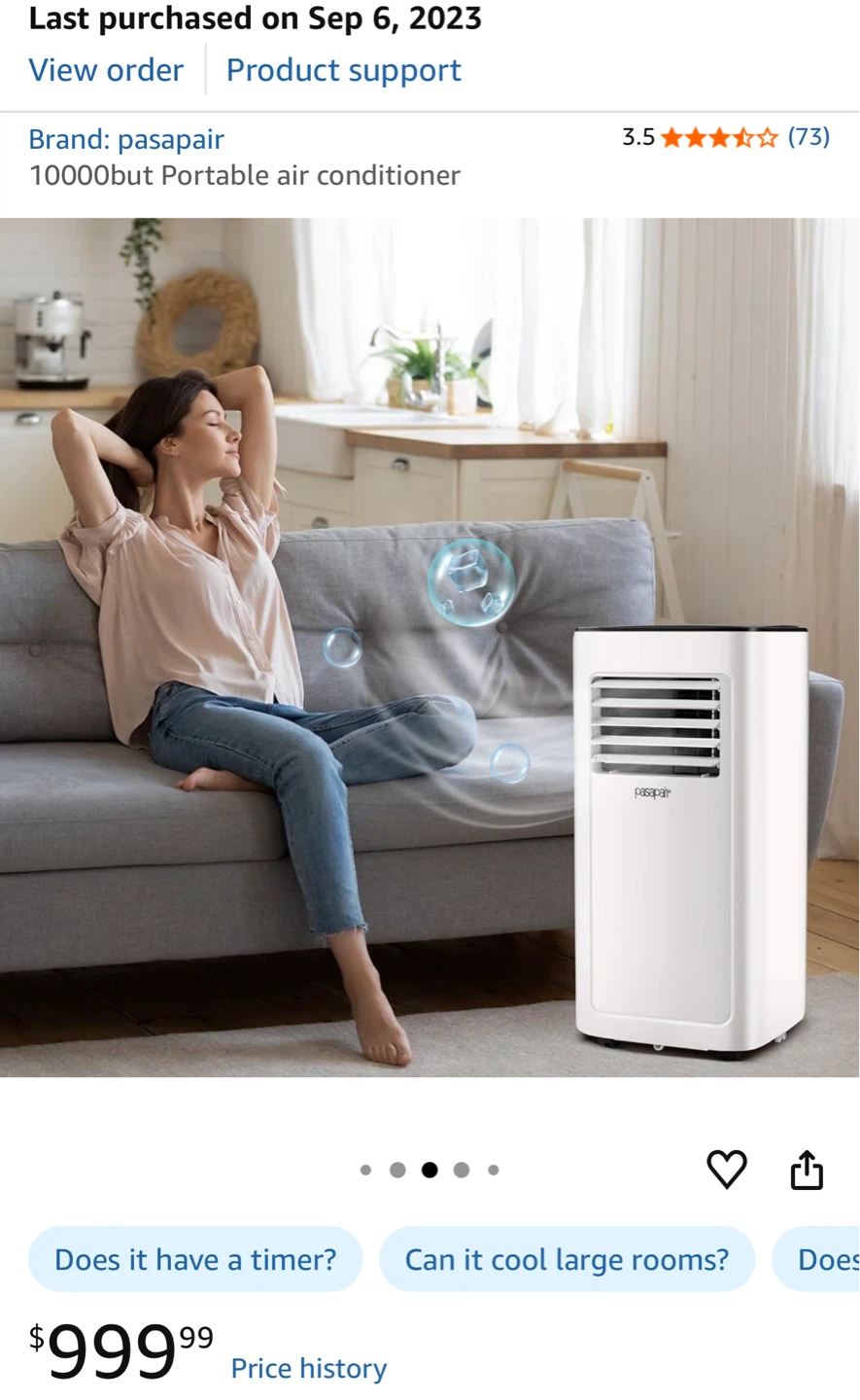 Pasapair 10000 BTU Portable Air Conditioner - photo 4
