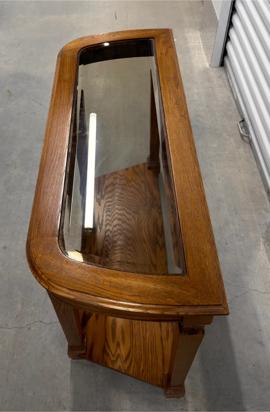 Wood Console Table w/ Glass Top & Bottom Shelf - photo 5