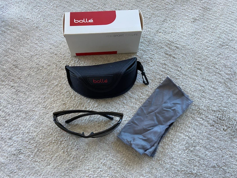 Bolle sport sunglasses with case and cloth