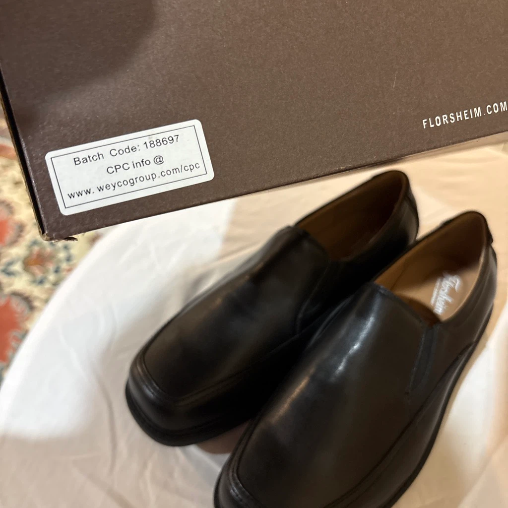 Florsheim Black Slip-On Shoes Size 7W BRAND NEW - photo 4