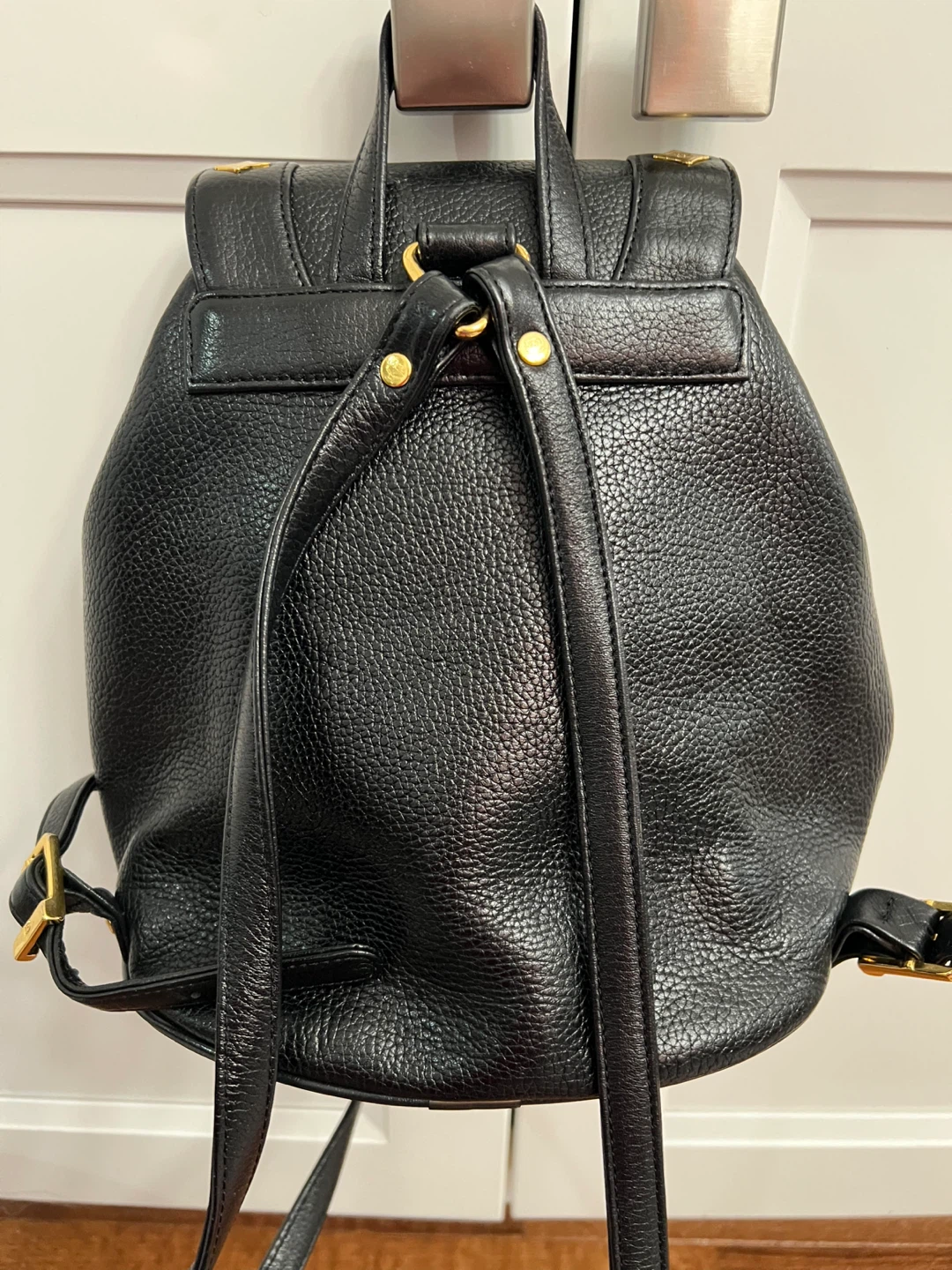 MCM Black Leather Drawstring Backpack - photo 2