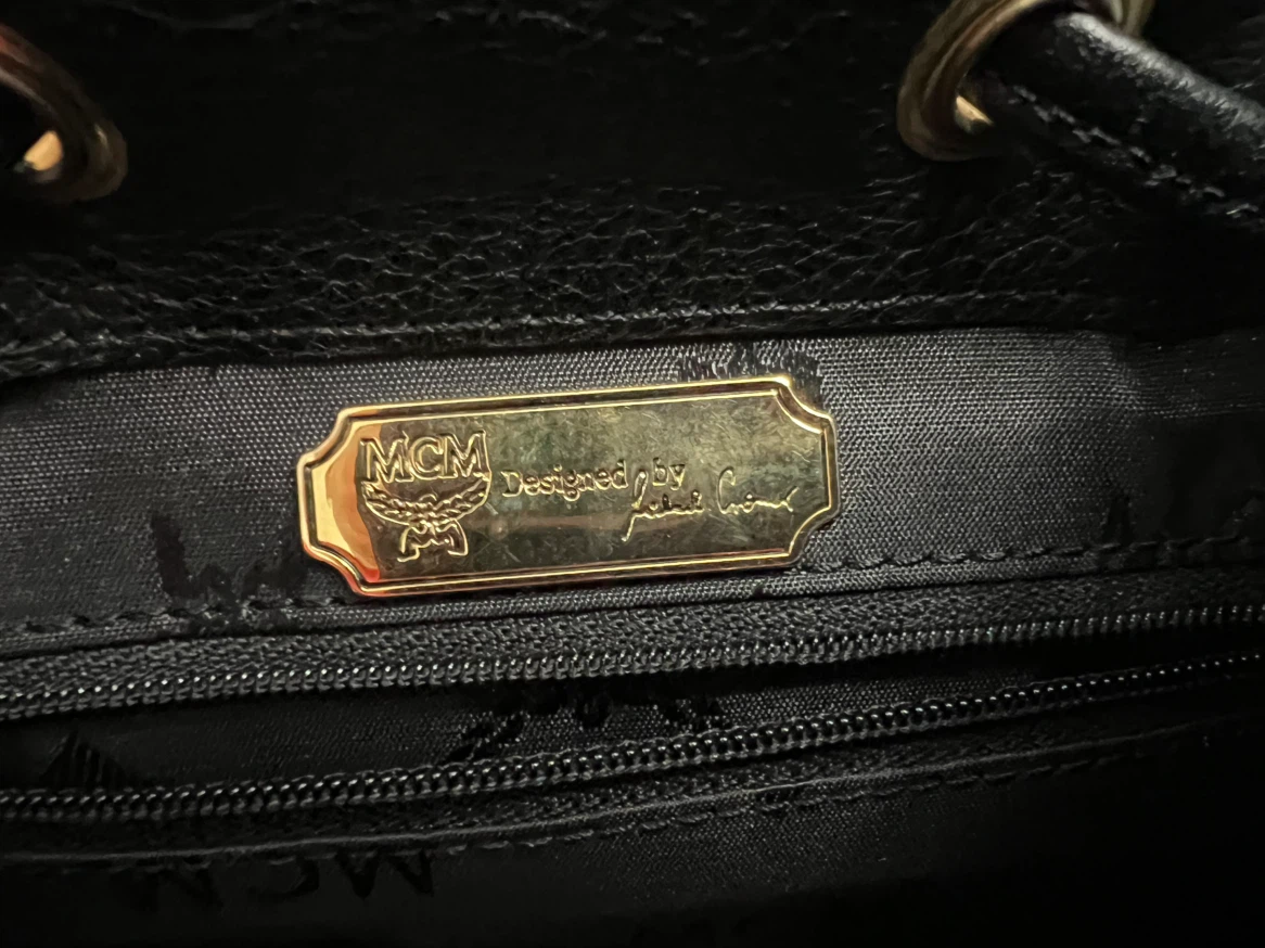 MCM Black Leather Drawstring Backpack - photo 4