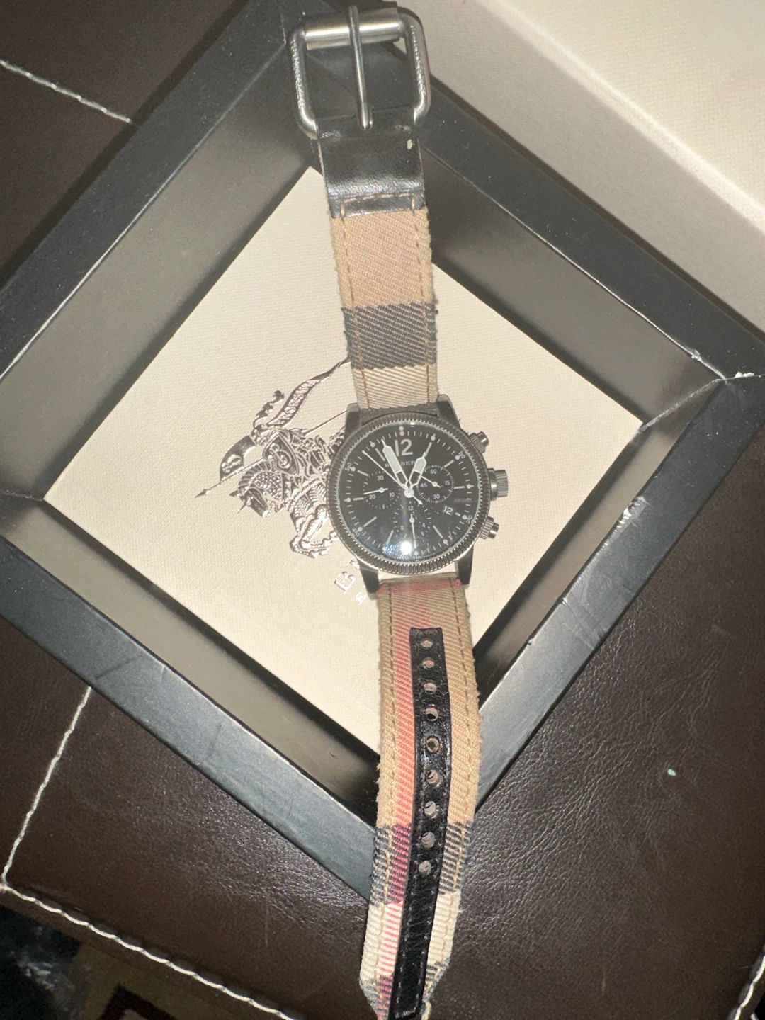 Burberry Chronograph Watch with Signature Plaid Strap - photo 2