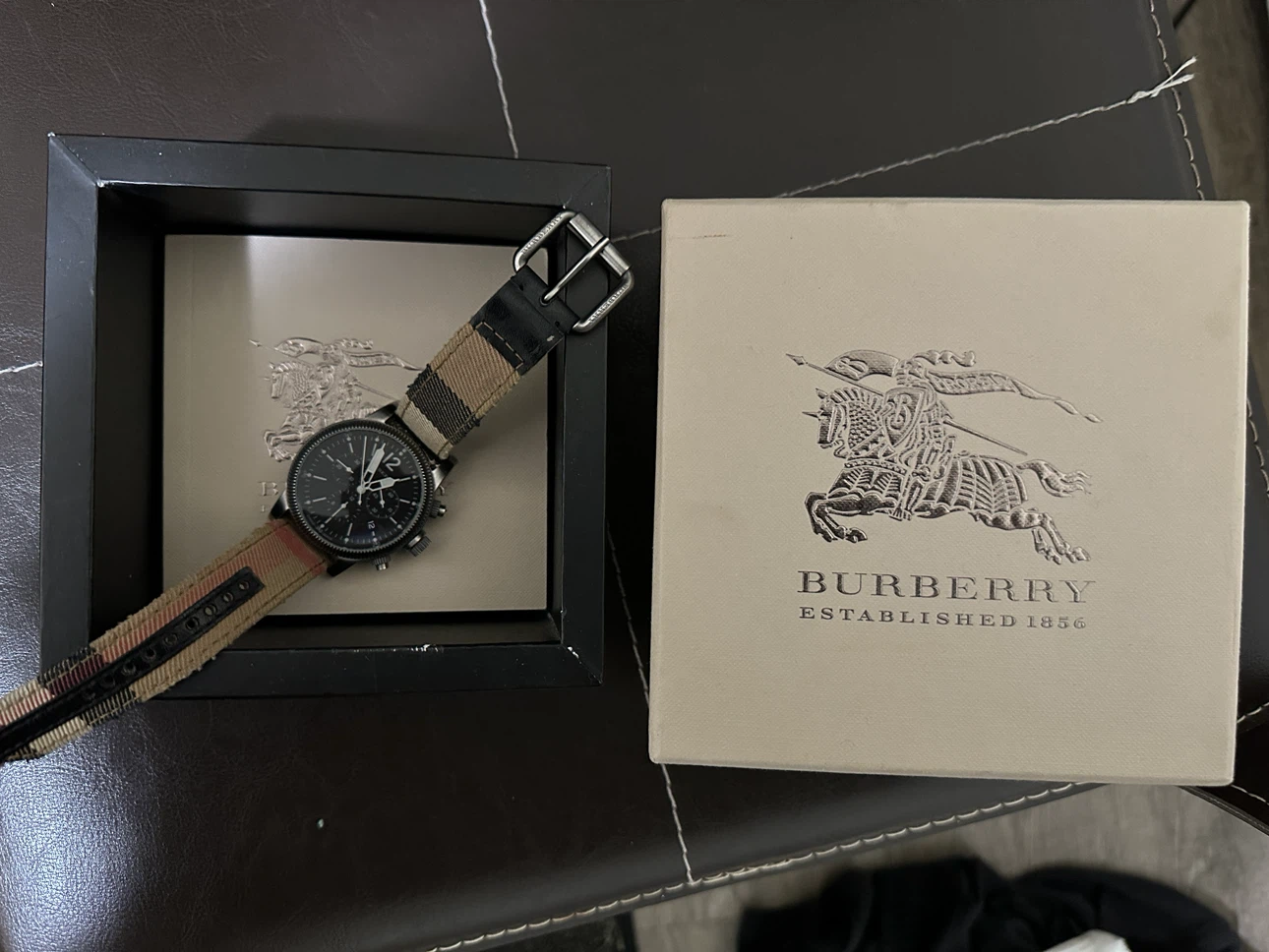 Burberry Chronograph Watch with Signature Plaid Strap - photo 3