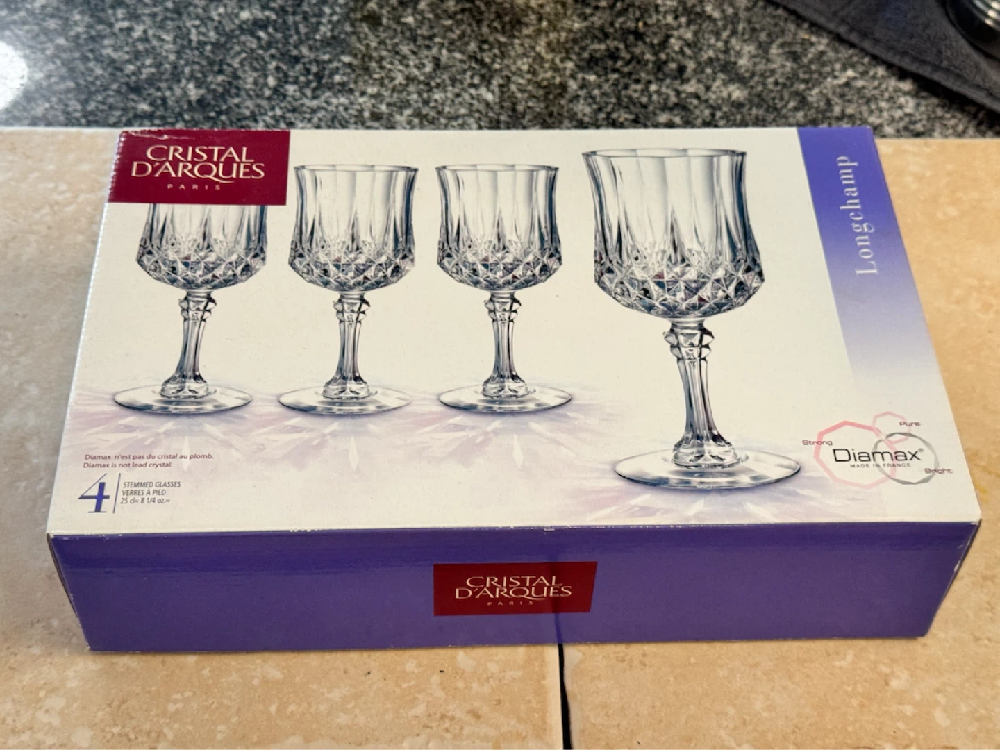 Cristal d’Arques Paris Longchamp Crystal Wine Glasses - photo 2