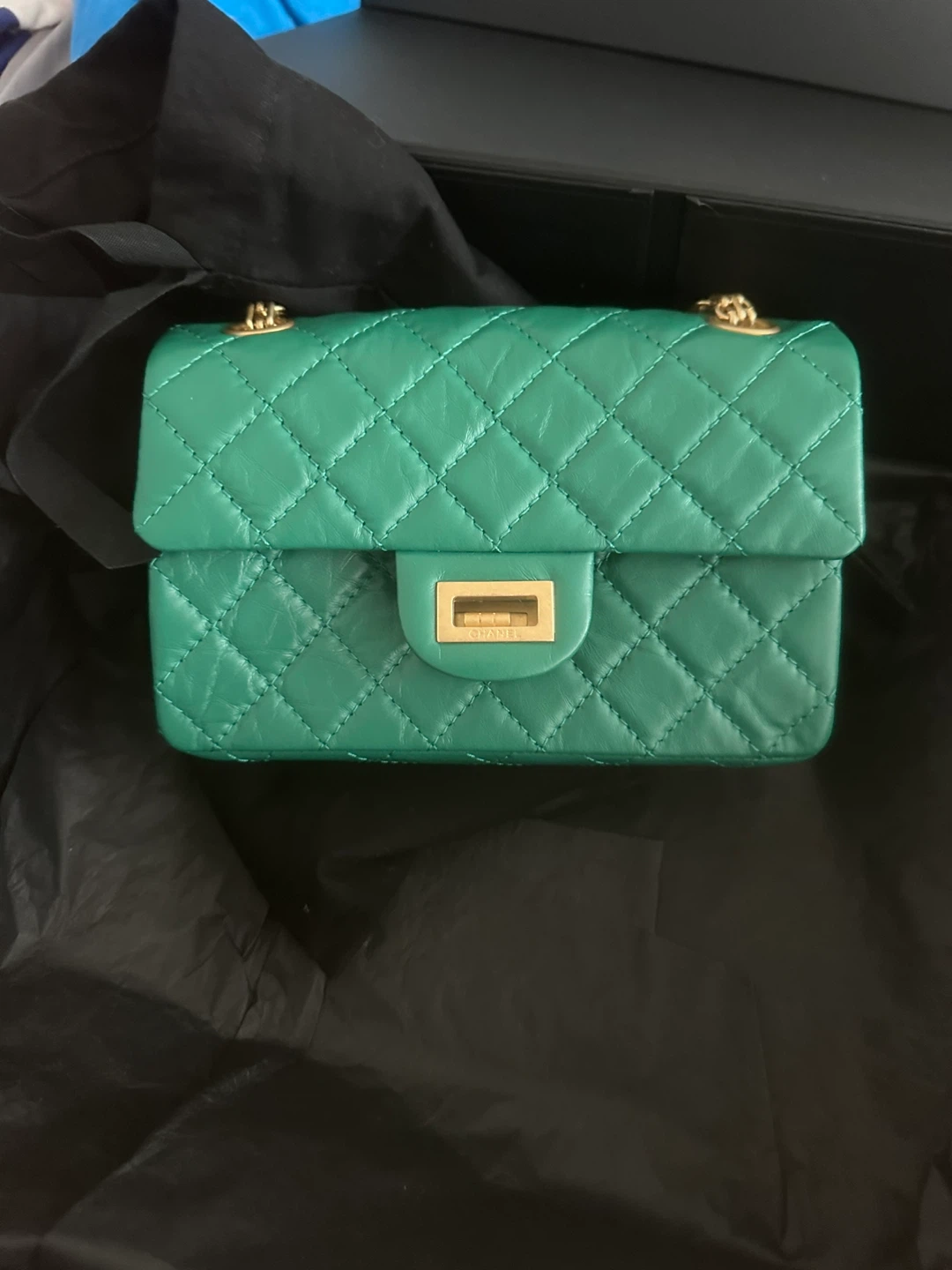 Authentic Chanel reissue mini gold