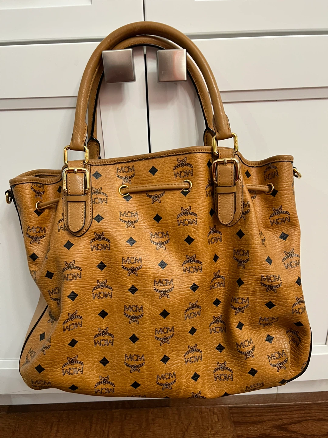 MCM Visetos Drawstring Tote Bag - photo 2