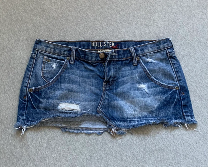 Hollister Distressed Denim Mini Skirt - Size 1