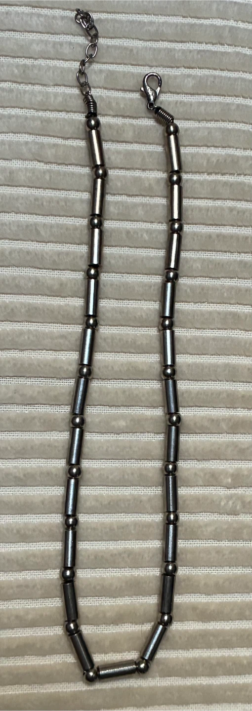Choker Gunmetal Silver-Tone  Necklace Sleek Industrial - photo 4