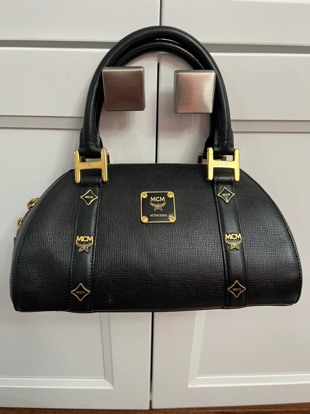 MCM Black Leather Handbag